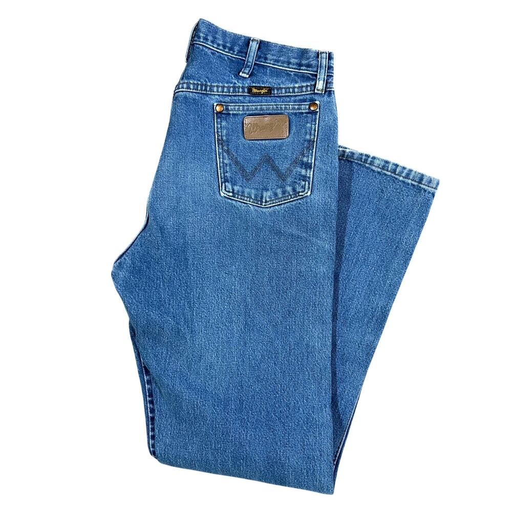 Vintage Wrangler Cowboy Cut Jeans 34x34 13MWZ Western Blue Denim Rodeo Pants